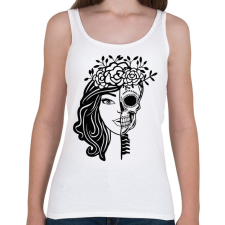 PRINTFASHION koponya girl - Női atléta - Fehér női trikó