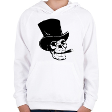 PRINTFASHION Koponya - Gyerek kapucnis pulóver - Fehér