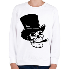 PRINTFASHION Koponya - Gyerek pulóver - Fehér