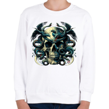 PRINTFASHION Koponya - Gyerek pulóver - Fehér gyerek pulóver, kardigán