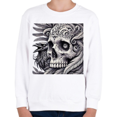 PRINTFASHION Koponya - Gyerek pulóver - Fehér