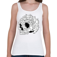 PRINTFASHION Koponya macskákból - Női atléta - Fehér