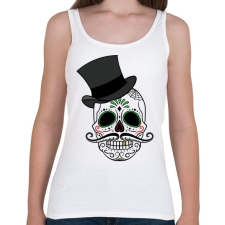 PRINTFASHION Koponya - Női atléta - Fehér női trikó