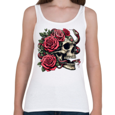 PRINTFASHION Koponya - Női atléta - Fehér női trikó