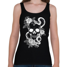 PRINTFASHION koponya - Női atléta - Fekete női trikó