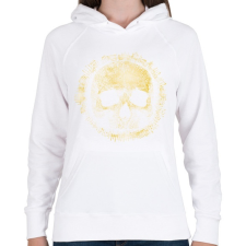 PRINTFASHION Koponya - Női kapucnis pulóver - Fehér női pulóver, kardigán