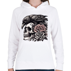 PRINTFASHION Koponya - Női kapucnis pulóver - Fehér