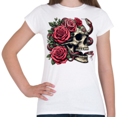 PRINTFASHION Koponya - Női póló - Fehér