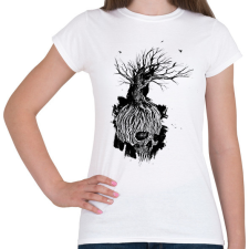 PRINTFASHION Koponya - Női póló - Fehér női póló