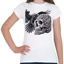 PRINTFASHION Koponya - Női póló - Fehér női póló