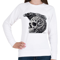 PRINTFASHION Koponya - Női pulóver - Fehér