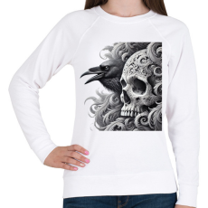 PRINTFASHION Koponya - Női pulóver - Fehér