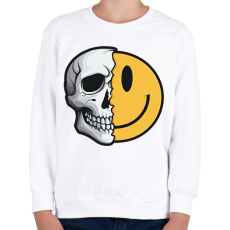 PRINTFASHION Koponya smiley - Gyerek pulóver - Fehér