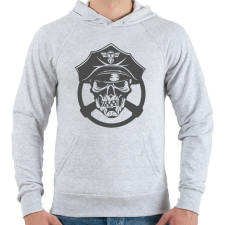 PRINTFASHION Koponya sofőr - Férfi kapucnis pulóver - Sport szürke férfi pulóver, kardigán