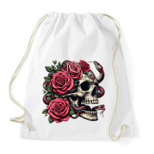 PRINTFASHION Koponya - Sportzsák, Tornazsák - Fehér tornazsák