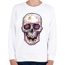 PRINTFASHION Koponya vízfestek - Gyerek pulóver - Fehér