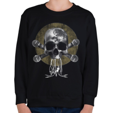 PRINTFASHION Koponya Zene - Gyerek pulóver - Fekete