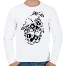 PRINTFASHION Koponyák - Férfi pulóver - Fehér