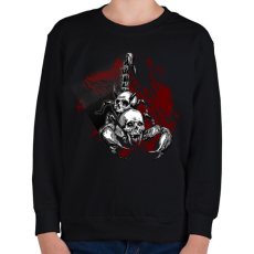 PRINTFASHION koponyás skorpió - Gyerek pulóver - Fekete