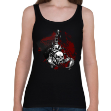 PRINTFASHION koponyás skorpió - Női atléta - Fekete női trikó