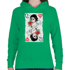 PRINTFASHION Kör Dáma - Női kapucnis pulóver - Zöld női pulóver, kardigán