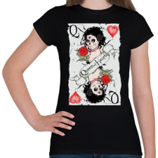 PRINTFASHION Kör Dáma - Női póló - Fekete női póló