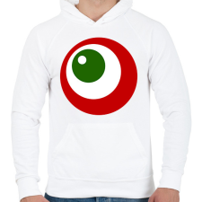 PRINTFASHION Kör kokárda - Férfi kapucnis pulóver - Fehér férfi pulóver, kardigán