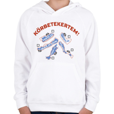 PRINTFASHION Körbetekertem - Gyerek kapucnis pulóver - Fehér gyerek pulóver, kardigán