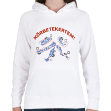 PRINTFASHION Körbetekertem - Női kapucnis pulóver - Fehér női pulóver, kardigán