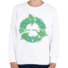 PRINTFASHION Körforgás - Gyerek pulóver - Fehér