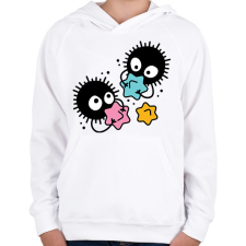 PRINTFASHION Kormocskák - Chihiro - Gyerek kapucnis pulóver - Fehér gyerek pulóver, kardigán