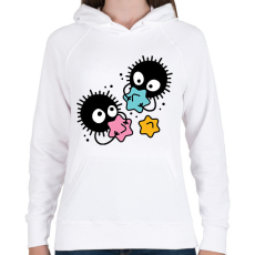 PRINTFASHION Kormocskák - Chihiro - Női kapucnis pulóver - Fehér