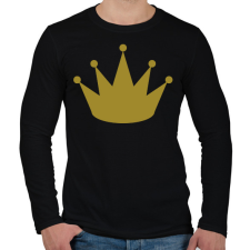 PRINTFASHION korona - Férfi hosszú ujjú póló - Fekete férfi póló