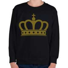 PRINTFASHION korona - Gyerek pulóver - Fekete gyerek pulóver, kardigán