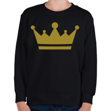 PRINTFASHION korona - Gyerek pulóver - Fekete gyerek pulóver, kardigán