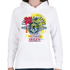 PRINTFASHION Korona minták rotterdam - Női kapucnis pulóver - Fehér