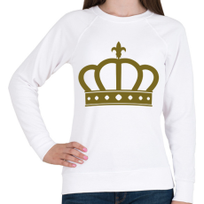 PRINTFASHION korona - Női pulóver - Fehér