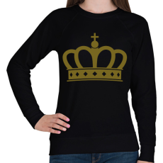 PRINTFASHION korona - Női pulóver - Fekete