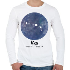 PRINTFASHION Kos - Férfi hosszú ujjú póló - Fehér