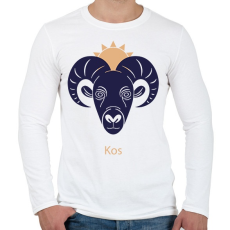 PRINTFASHION Kos minta - Férfi hosszú ujjú póló - Fehér