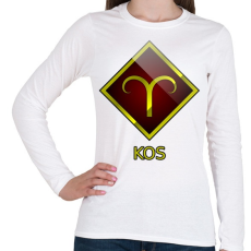 PRINTFASHION Kos - Női hosszú ujjú póló - Fehér