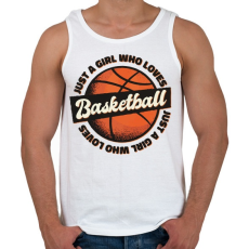 PRINTFASHION Kosár rajongó lány - Basketball fan girl - Férfi atléta - Fehér