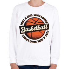 PRINTFASHION Kosár rajongó lány - Basketball fan girl - Gyerek pulóver - Fehér gyerek pulóver, kardigán