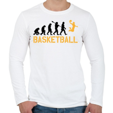 PRINTFASHION Kosaras evolúció - Férfi hosszú ujjú póló - Fehér