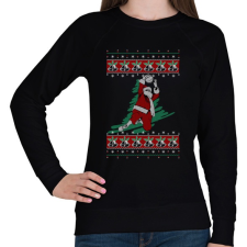 PRINTFASHION Kosaras karácsony - Női pulóver - Fekete női pulóver, kardigán