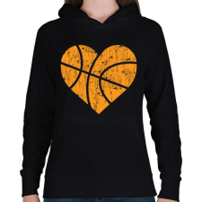 PRINTFASHION Kosaras szív - Női kapucnis pulóver - Fekete női pulóver, kardigán