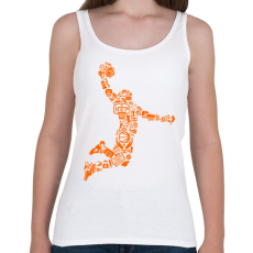 PRINTFASHION Kosaras ugrás - Női atléta - Fehér