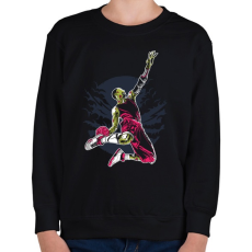 PRINTFASHION Kosaras zombi - Gyerek pulóver - Fekete