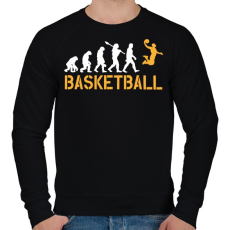 PRINTFASHION Kosárlabda evolúció - Férfi pulóver - Fekete
