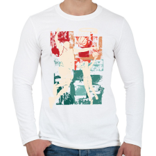 PRINTFASHION Kosárlabda - Férfi hosszú ujjú póló - Fehér férfi póló
